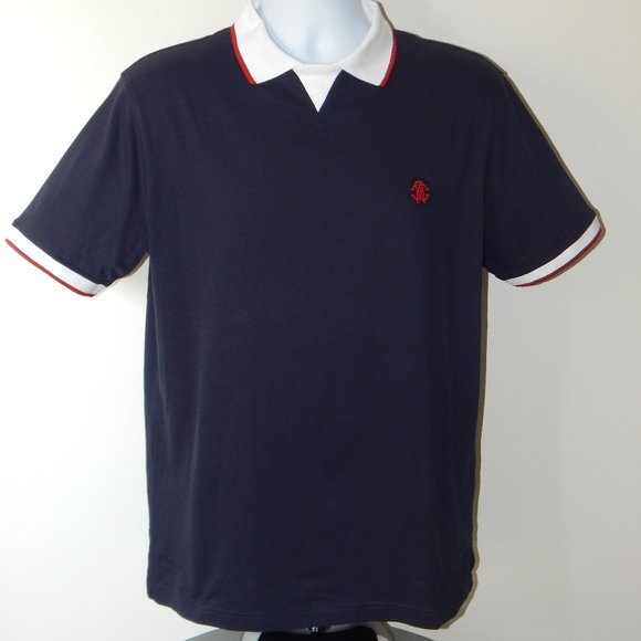 NWT ROBERTO CAVALLI LOGO PULLOVER PIQUE POLO SHIRT - Picture 1 of 5